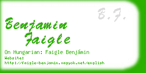 benjamin faigle business card